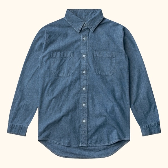 John Wayne Western Goods THE "ETHAN" SHIRT - BLUE STEEL CHAMBRAY Size 3X - Picture 1 of 9